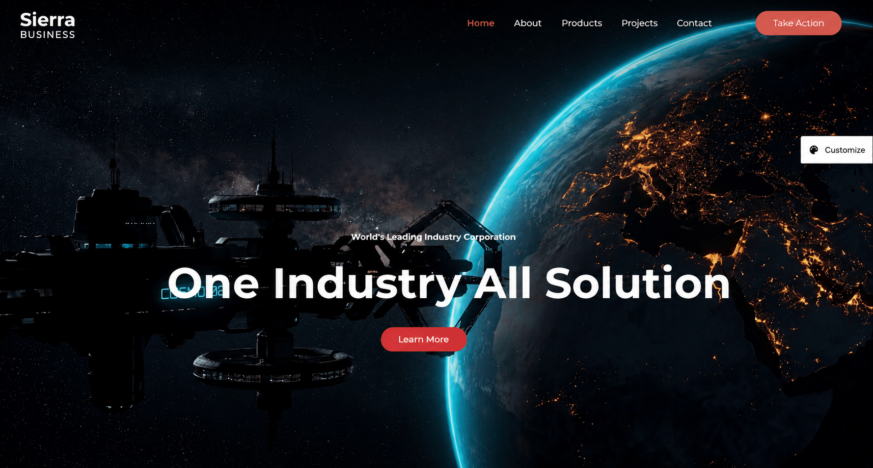 COSMONAUTA Homepage, Desktop-Ansicht